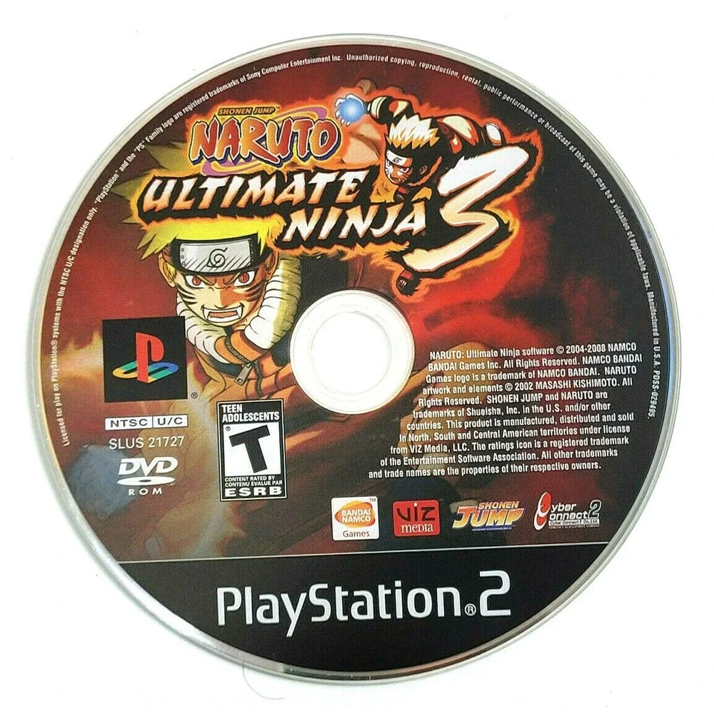 NARUTO ULTIMATE NINJA 3 - PS2 GAME - DISC ONLY!‎